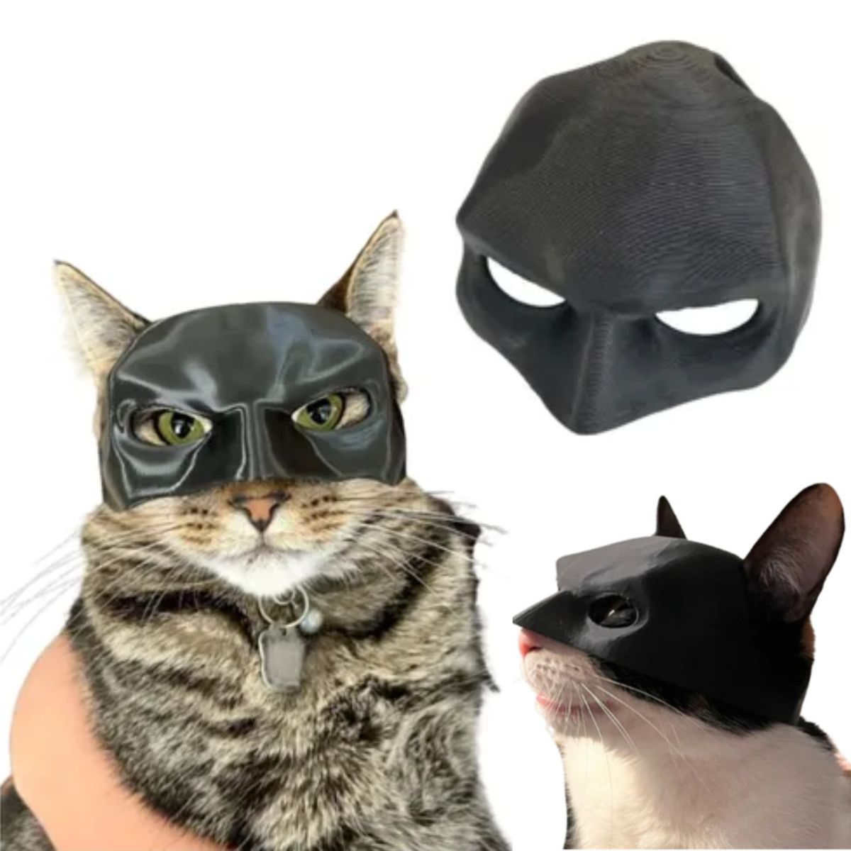 GENERICO - MÁSCARA de Halloween para GATO de BATMAN S