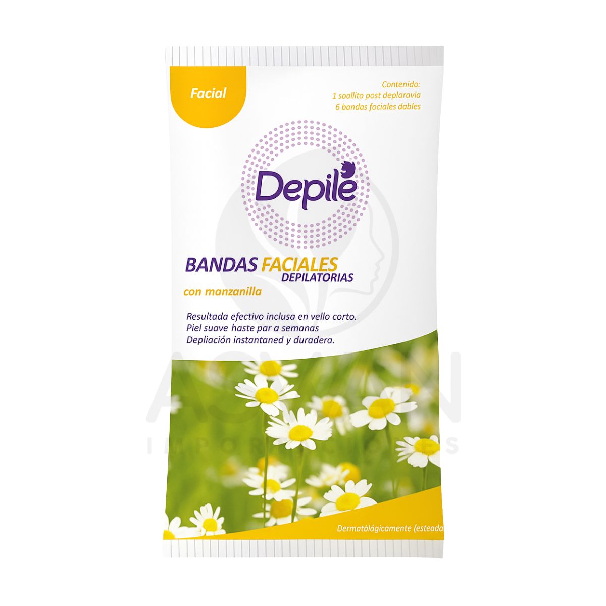 GENERICO - Bandas Faciales Depilatorias con Manzanilla 6 Uds  Depilé