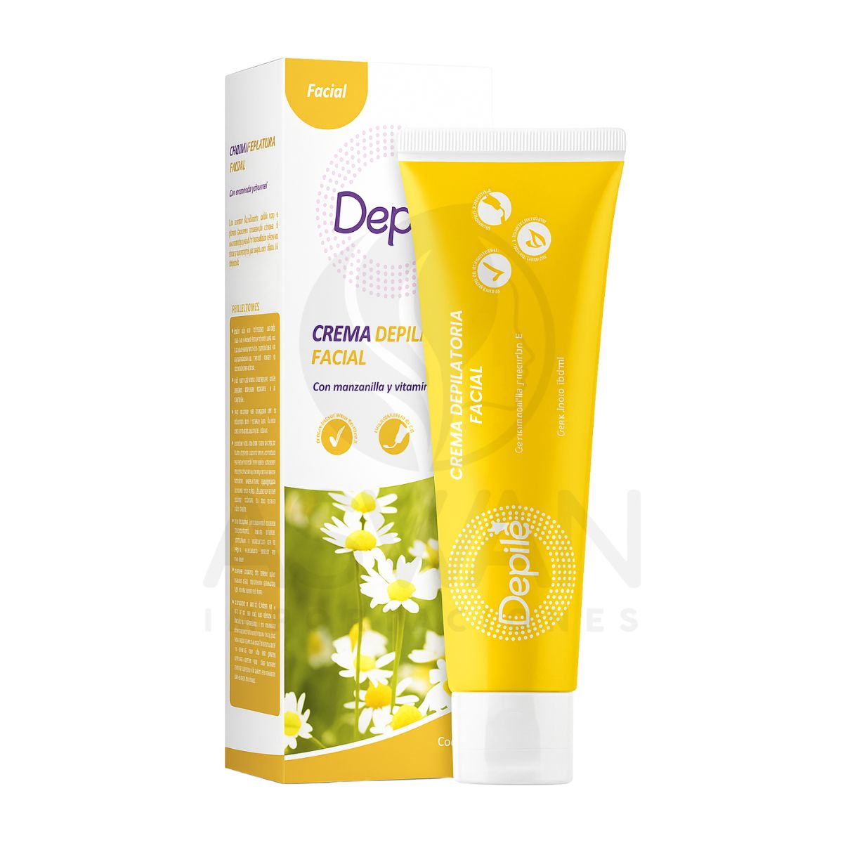 GENERICO - Crema Depilatoria Facial con Manzanilla y Vitamina E 50 ml  Depilé