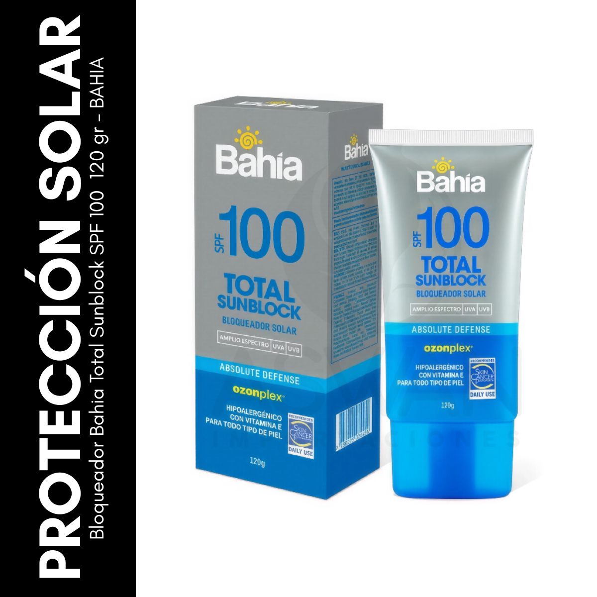 GENERICO - Bloqueador  Total Sunblock SPF 100  120 gr  BAHIA