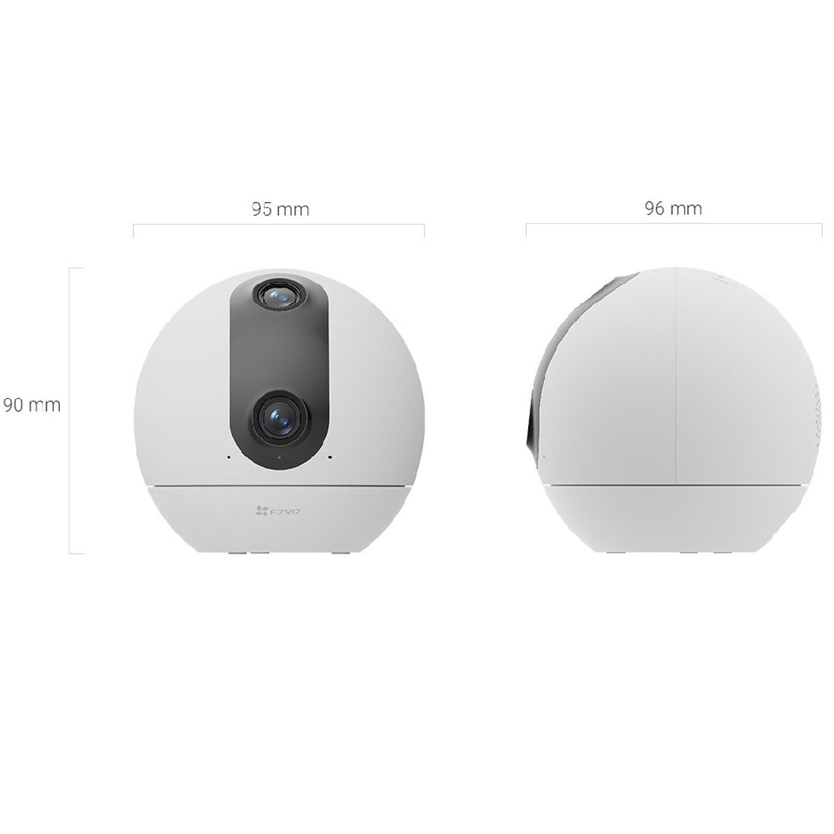 Ezviz - CAMARA DE SEGURIDAD INTELIGENTE CON DOBLE LENTE EZVIZ C60p DUAL MIX 2K