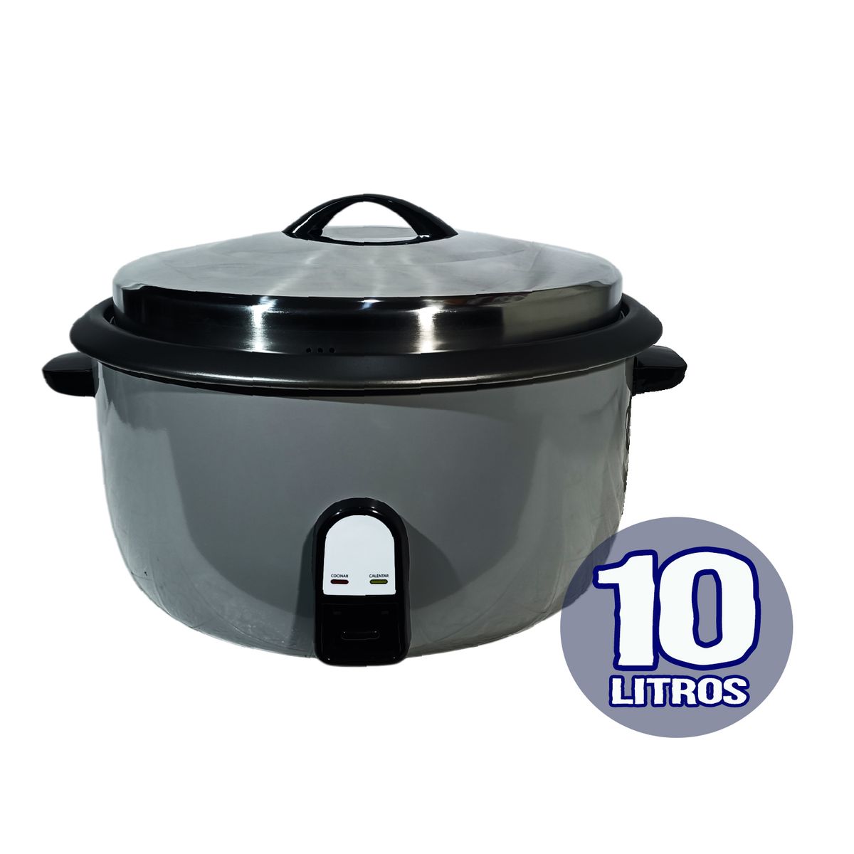 Olla Arrocera Electrica Grande 10 Litros (60 Tazas) Nationalizer Gris, marca NATIONALIZER - Foto Principal