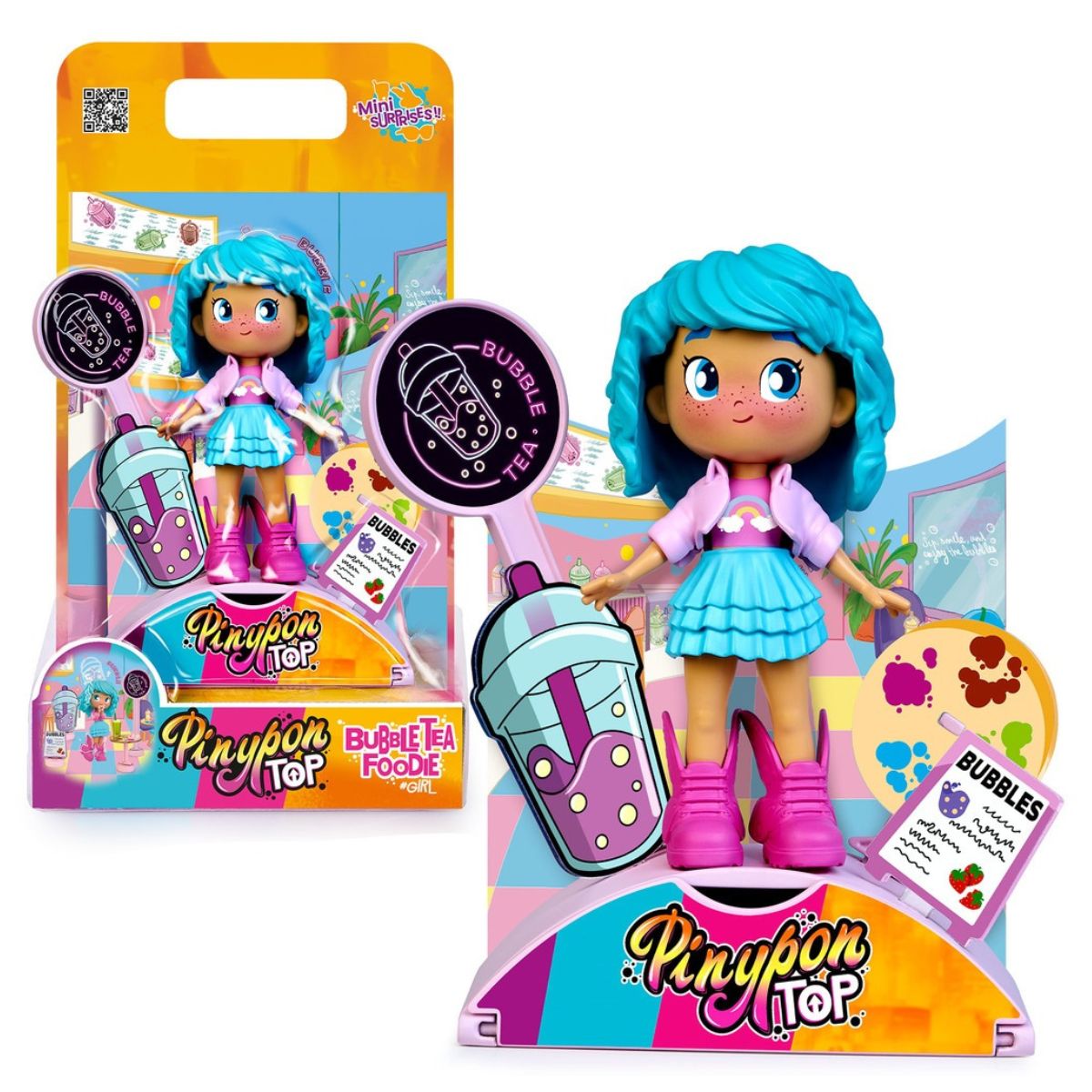 PINYPON - Juguete Muñeca Pinypon Top Set Comiditas Bubble