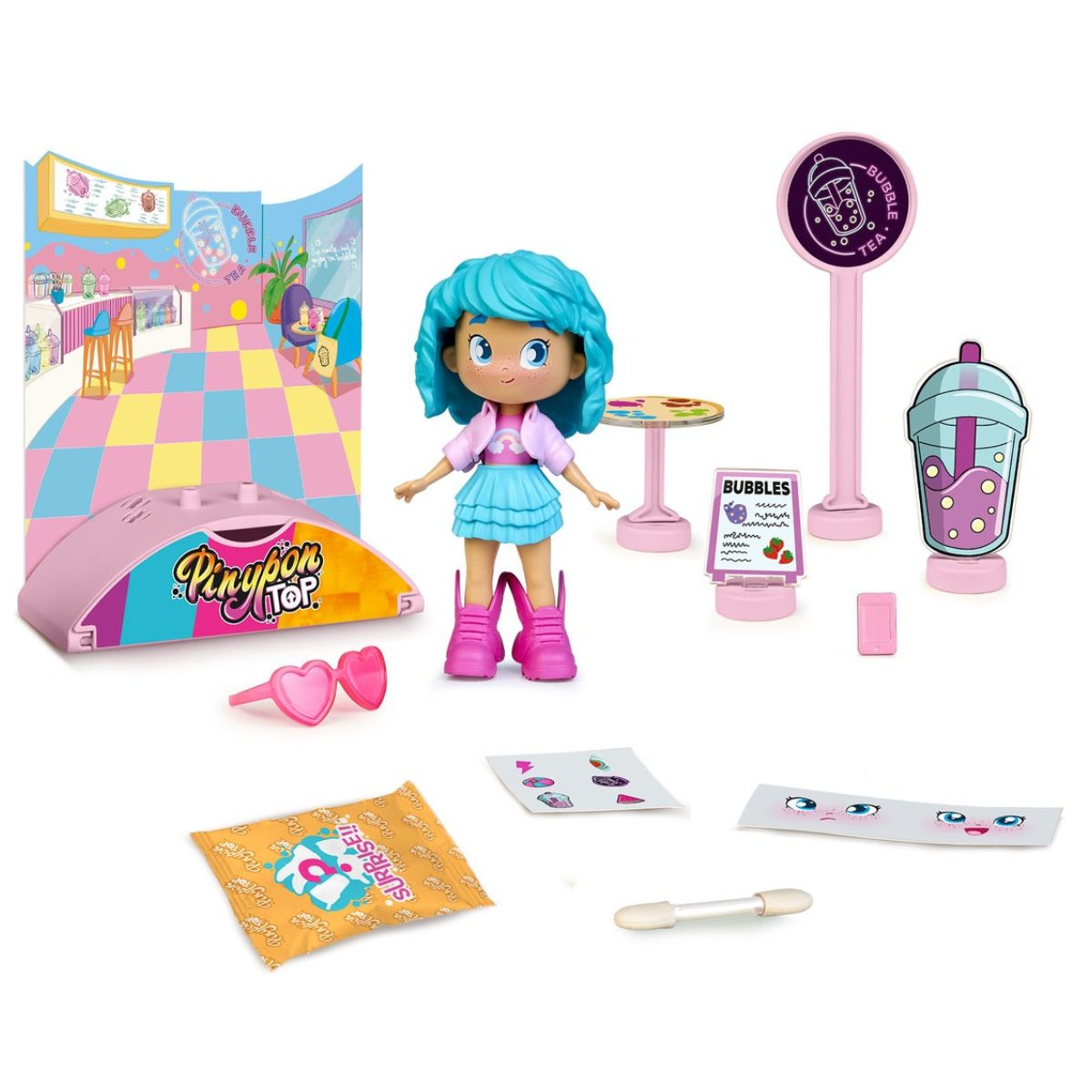 PINYPON - Juguete Muñeca Pinypon Top Set Comiditas Bubble
