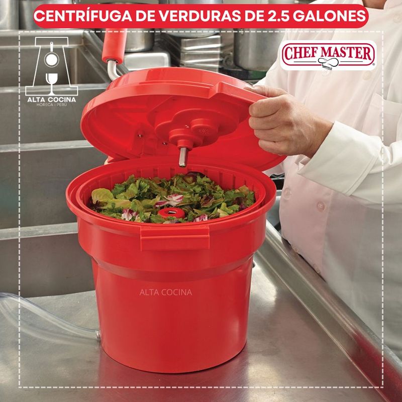 GENERICO - CENTRÍFUGA PARA VERDURAS DE 2.5 GALONES CHEF MASTER