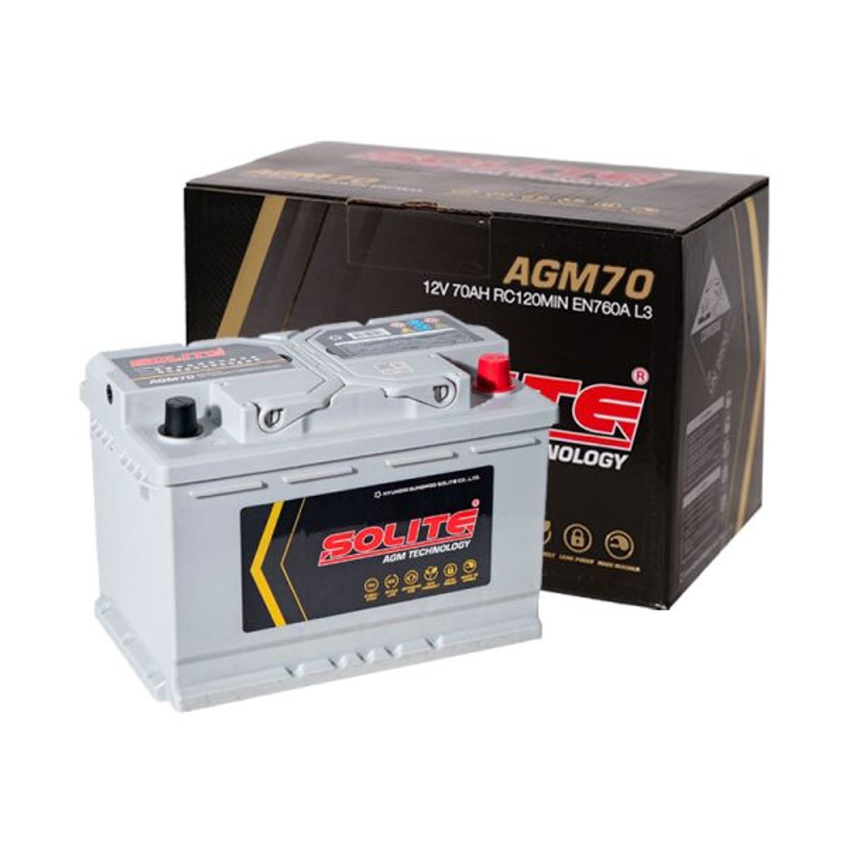 Batería Auto Solite AGM LN3 15 Placas 70Ah/760A, marca GENERICO - Foto Principal
