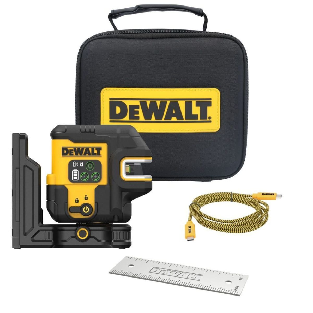 DEWALT - Nivel Láser Verde Usb de 2 Puntos y Línea Cruzada Dewalt DCLE14221GB