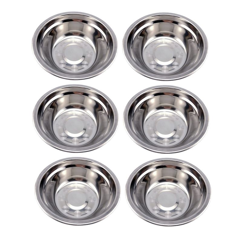 GENERICO - 6 TAZONES DE METAL 16.5CM PESADO 72G