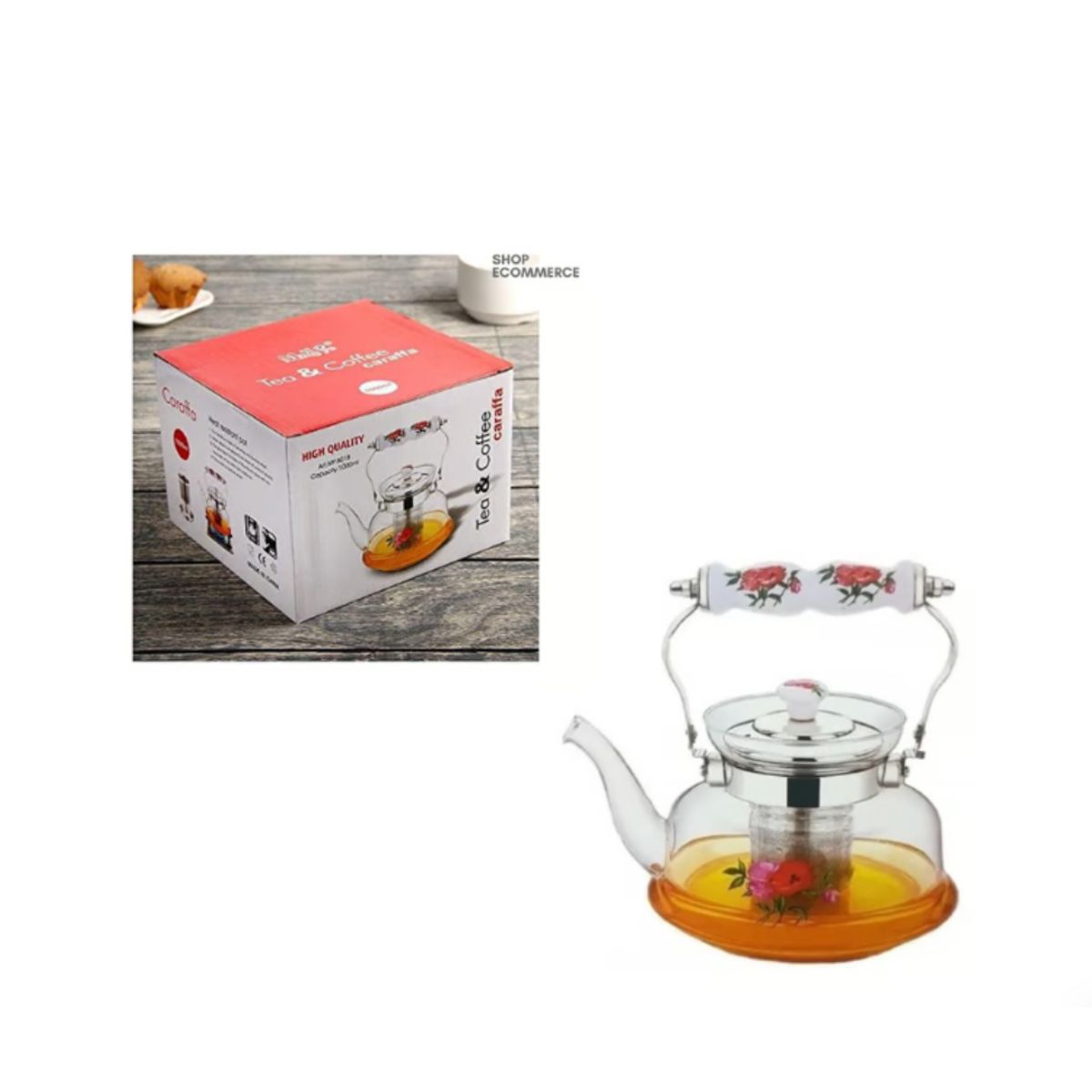 GENERICO - TETERA FILTRANTE DE VIDRIO