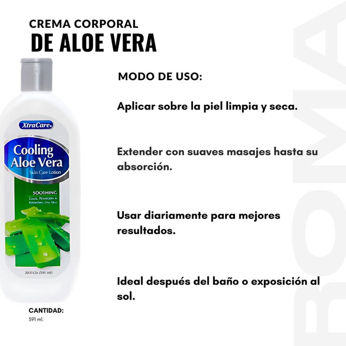 GENERICO - PACK 2 CREMA CORPORAL DE ALOE VERA 591ML XTRACARE