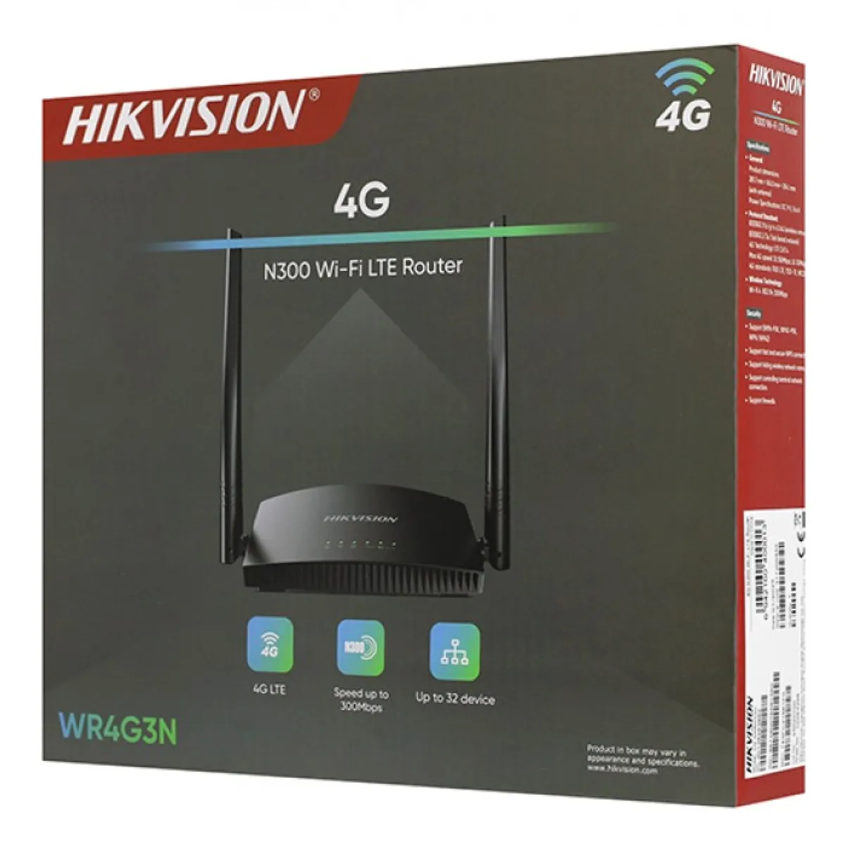 HIKVISION - Router inalambrico HIKVISION DS-3WR4G3N N300 WI-FI 4G LTE 300 Mbps