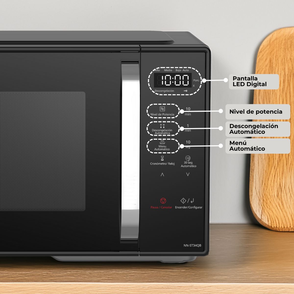 PANASONIC - Microondas Panasonic ST34 Negro 25L