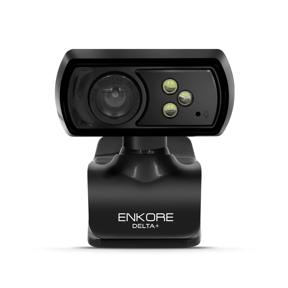 ENKORE - Cámara Web FHD Led con MIC Negro Enkore Delta+ENC WC103FHD