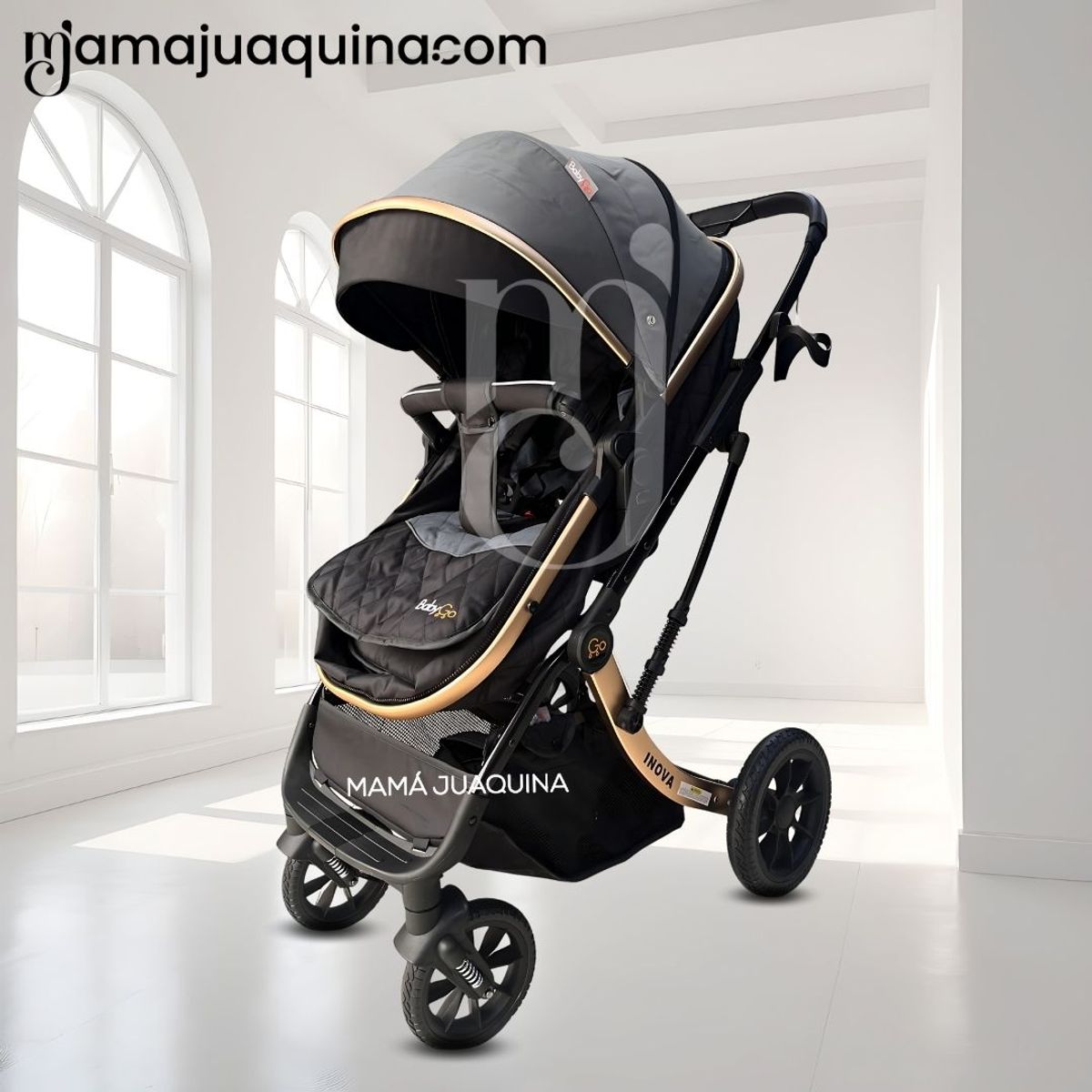BABY - Coche Moisés Travel System «INOVA PRO» de Lujo Gray