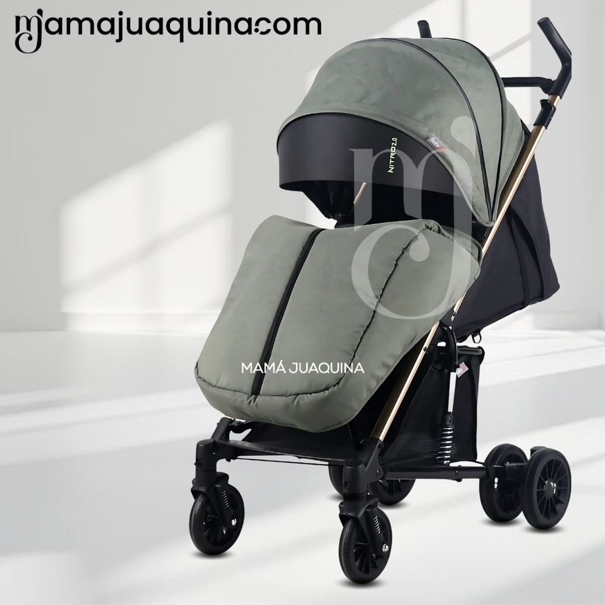 BABY GO - Coche Bastón de Lujo  «NITRO PRO» Green