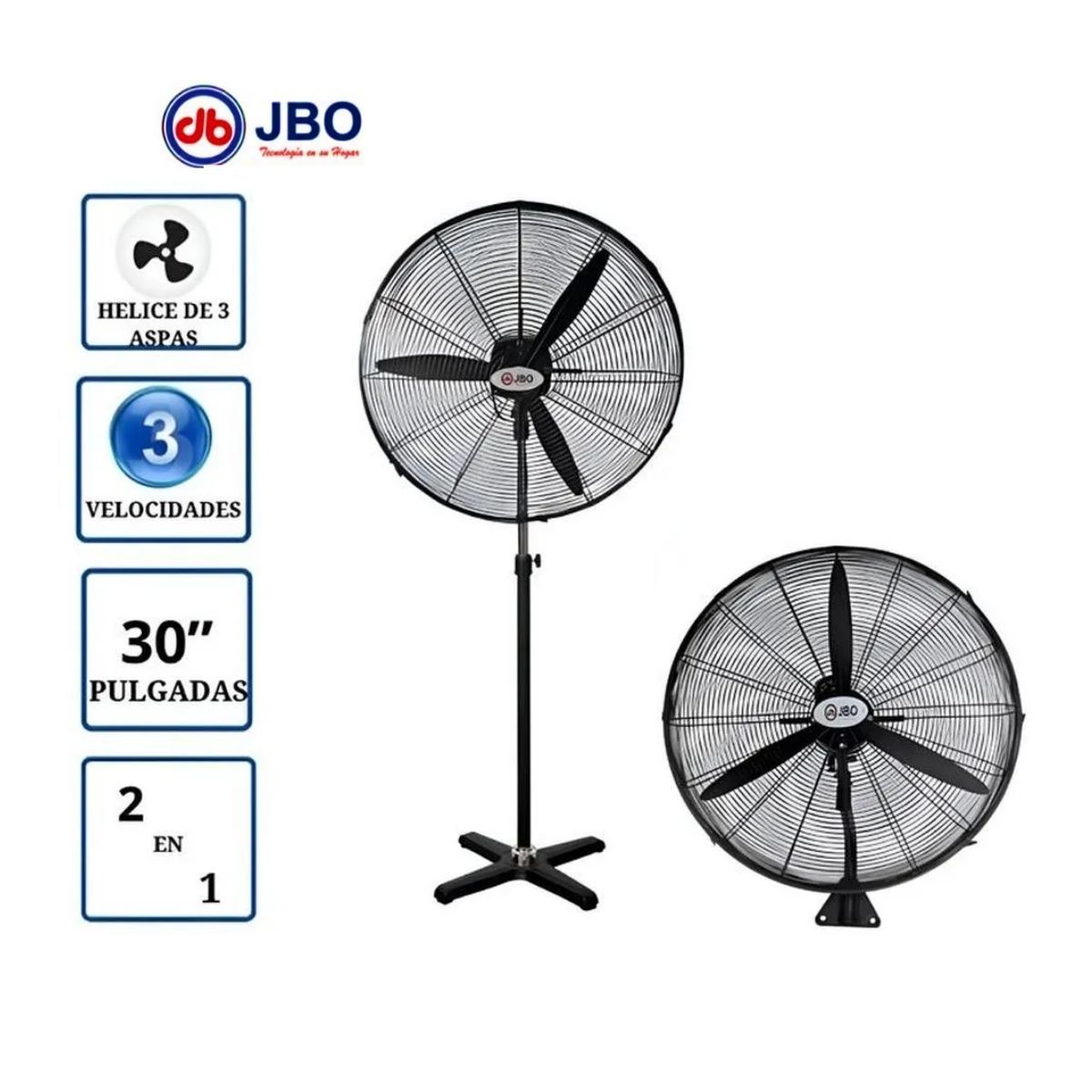 GENERICO - Ventilador Industrial 2 en 1 JBO W330V 30 Pulgadas