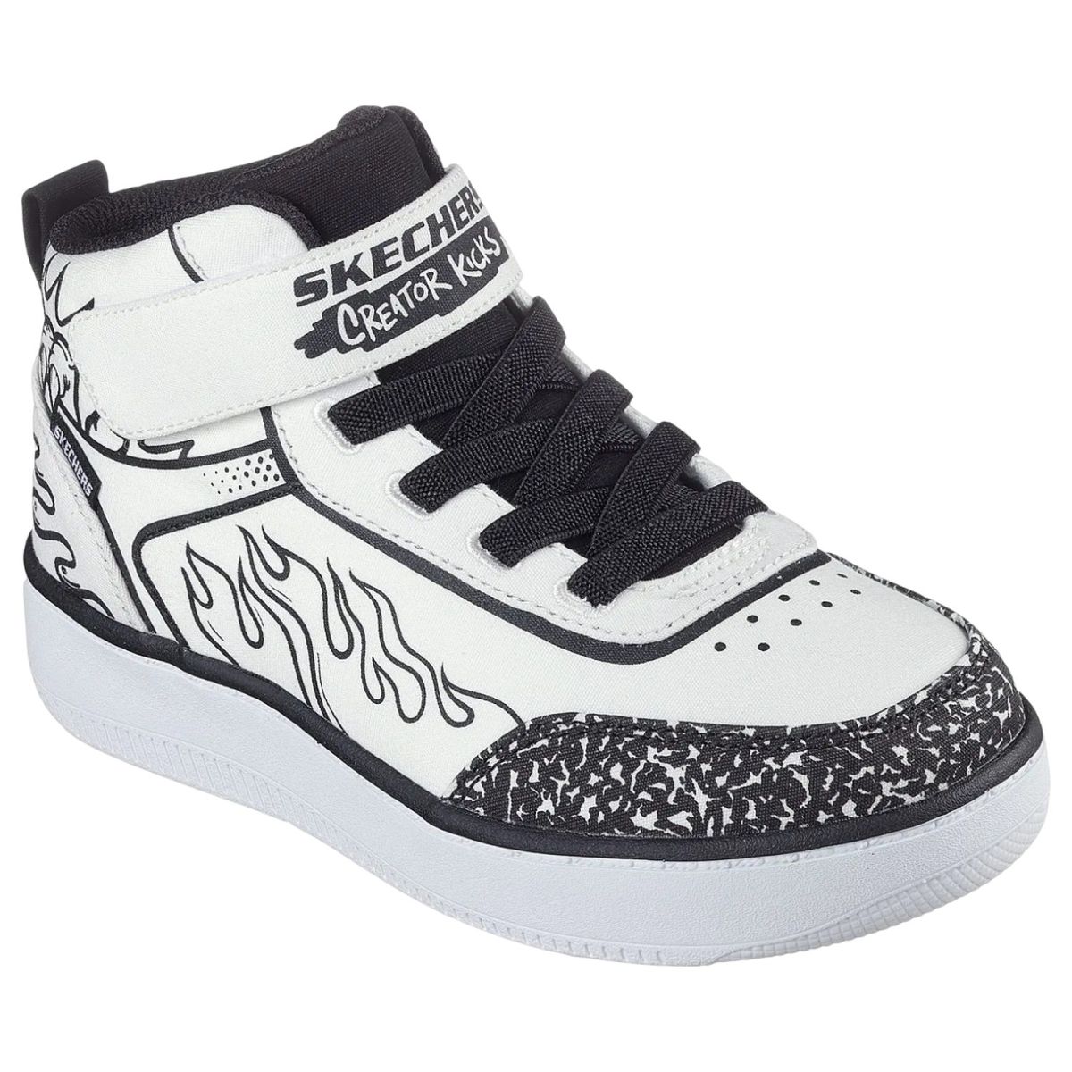 SKECHERS - Zapatilla Skechers Sport Court 92-Color-Blitz 403500LWBK Blanco Niño