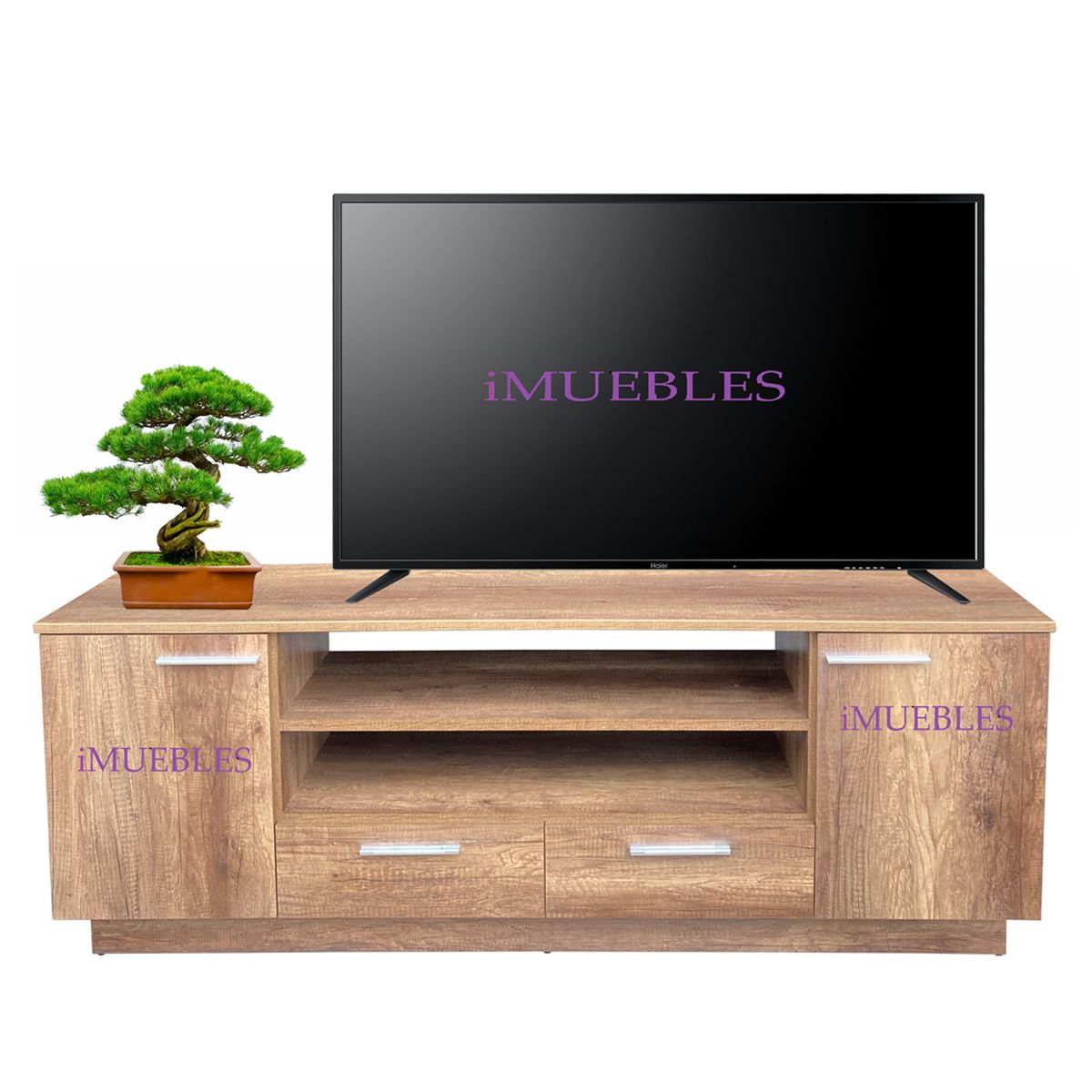 TEMEL - Centro Entretenimiento Caramelo Mueble para TV 65