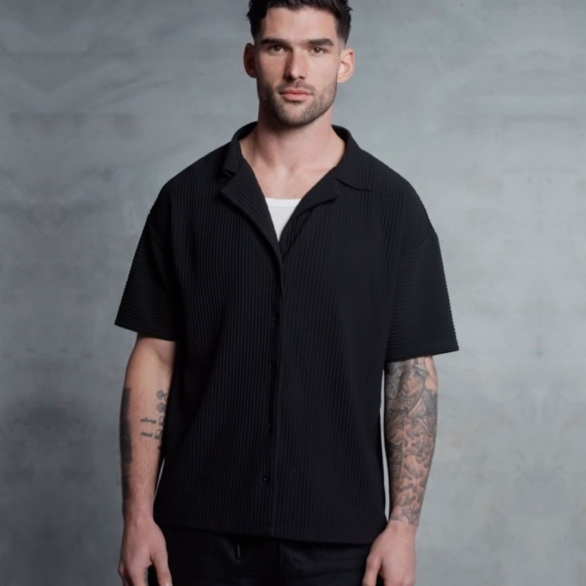 GENERICO - Camisa pliegos de hombre