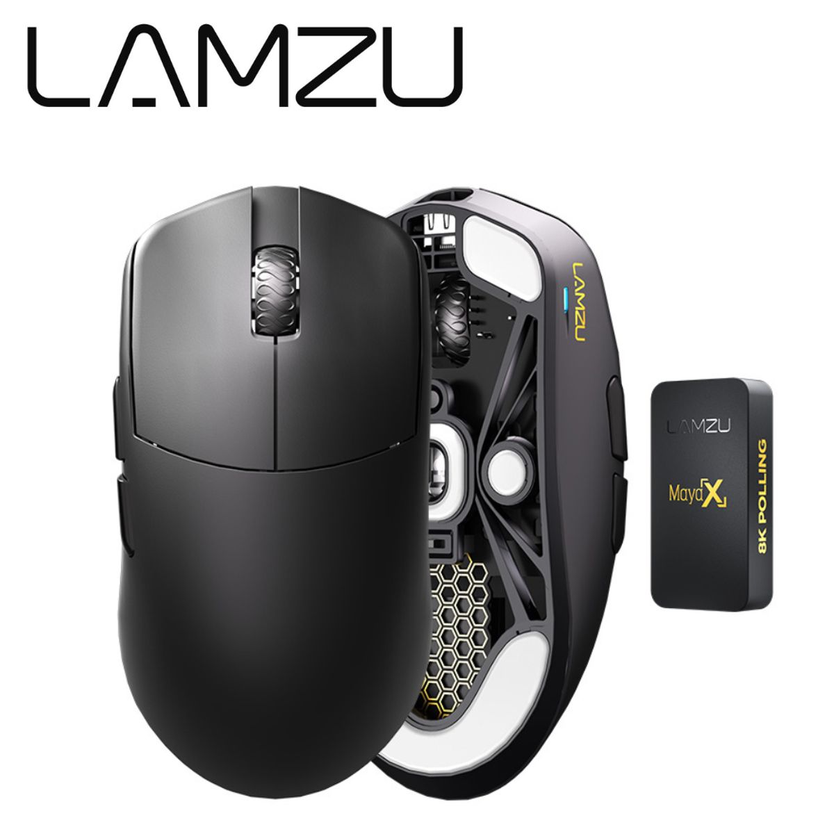 SHENGSHOU - Mouse Gamer Inalámbrico Lamzu Maya X 8K Hz 30,000 Dpi