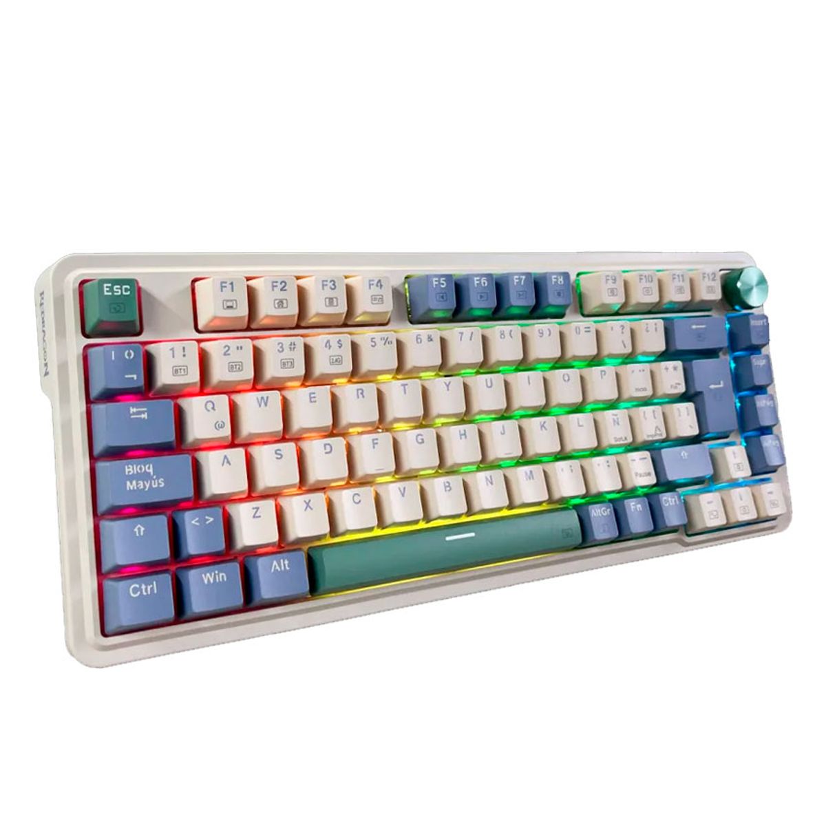 REDRAGON - Teclado Redragon UCALPRO-RGB Wireless Español 75% RGB Pastel Mecánico