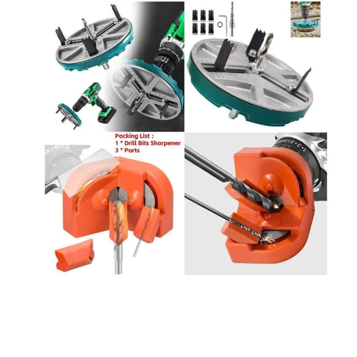 GENERICO - AFILADOR PARA BROCAS DE METAL + SIERRA DE PERFORACION