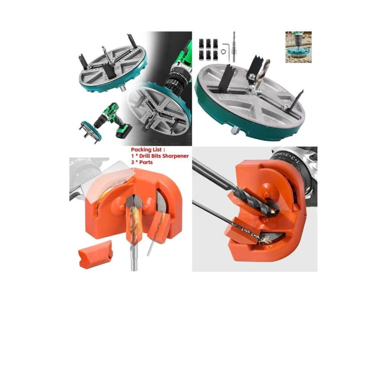 GENERICO - AFILADOR PARA BROCAS DE METAL + SIERRA DE PERFORACION