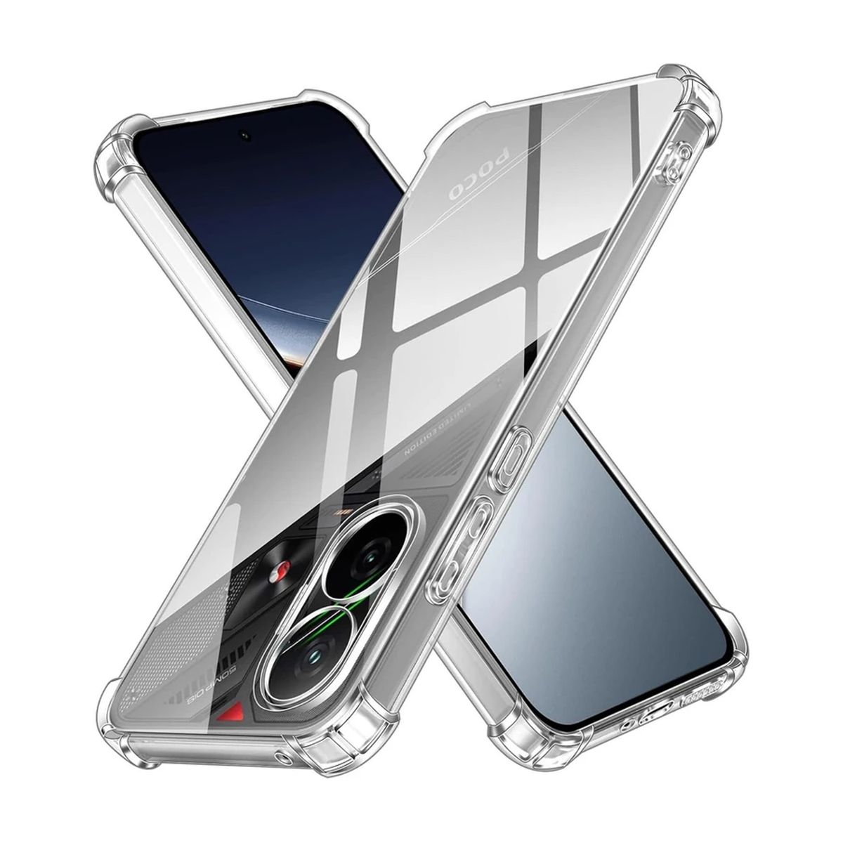 GENERICO - Case Funda Protector POCO F7 - TRANSPARENTE ANTI IMPACTO