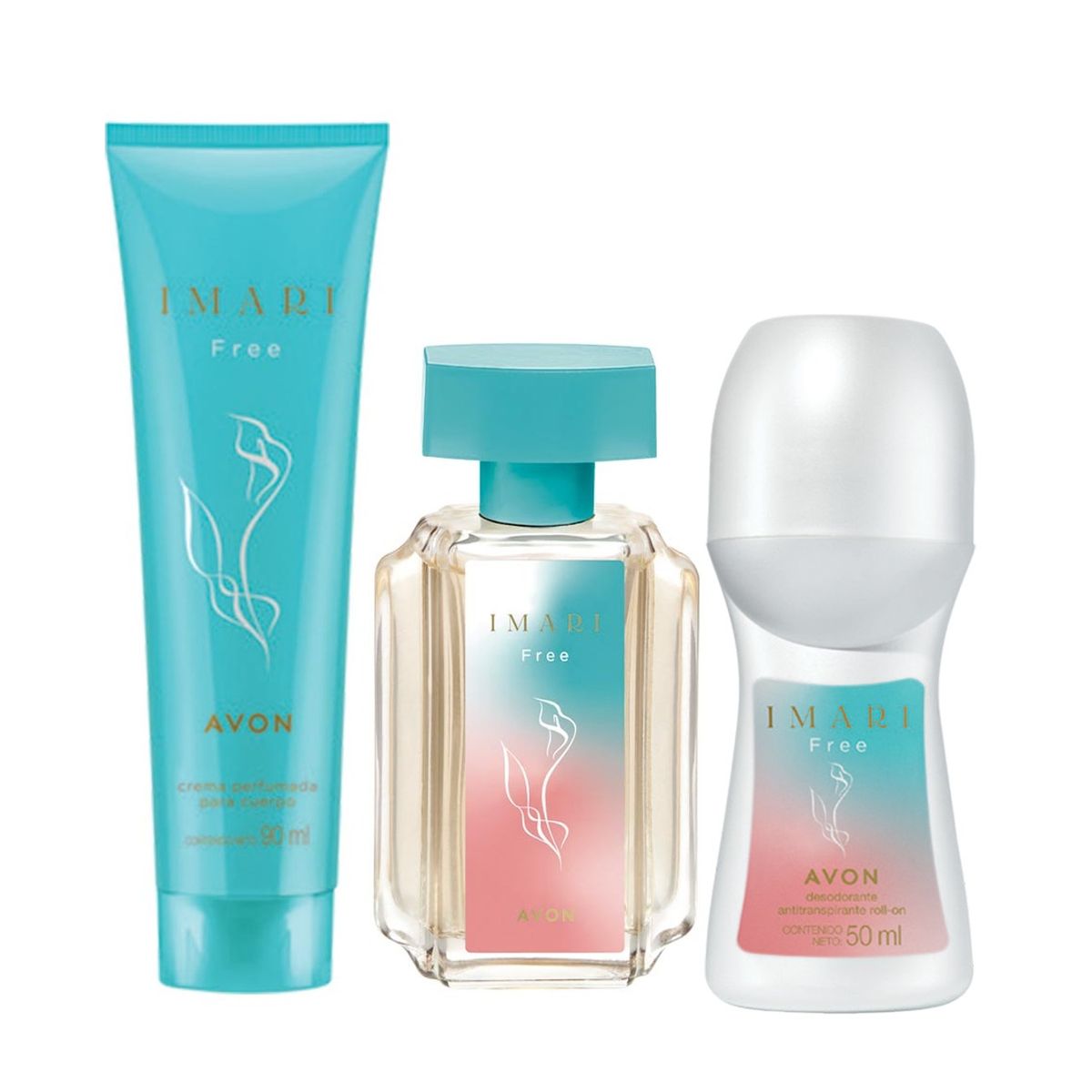 AVON - Imari Free Perfume de Mujer + deo roll on y locion Avon