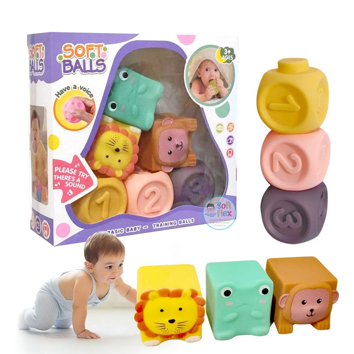 GENERICO - Cubos de Goma Sensoriales