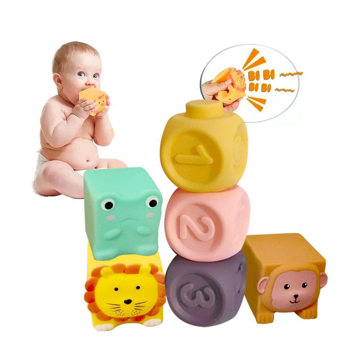 GENERICO - Cubos de Goma Sensoriales