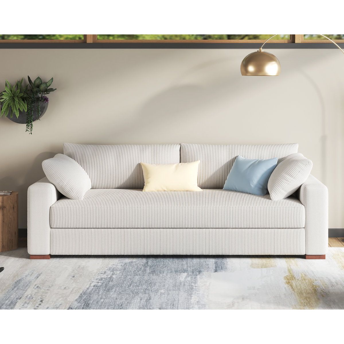 ARTSOFA - Sofá beautiful impermeable beige 3 cuerpos + obsequio