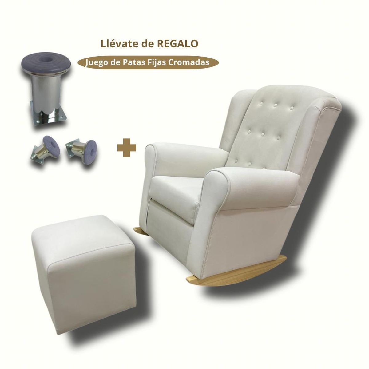 NO LOGO - Sillon Mecedor de Lactancia Mod THIAGO MARFIL