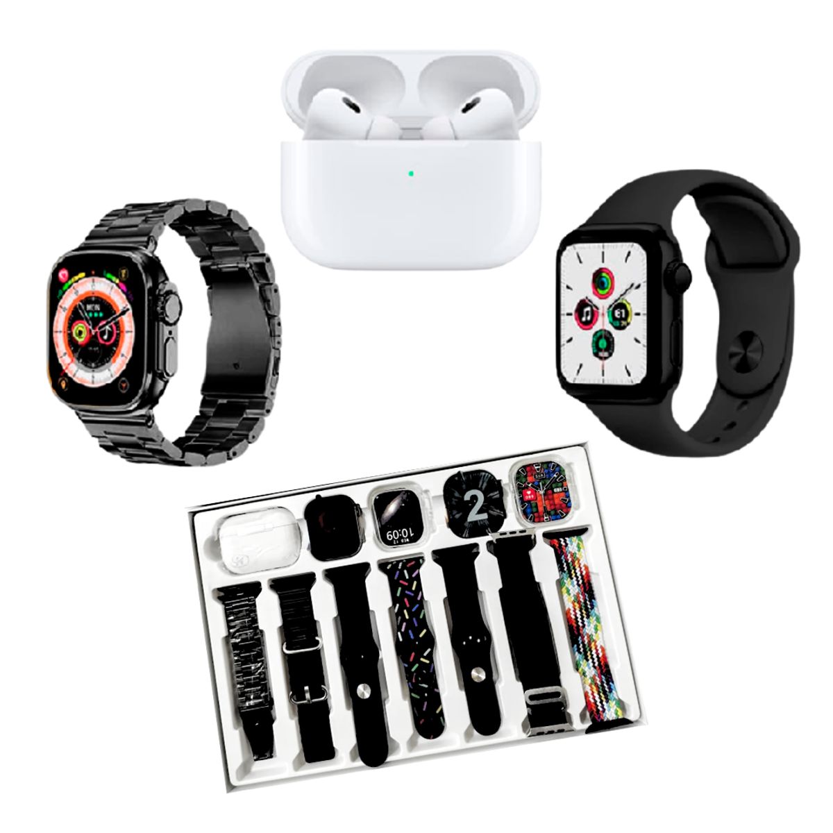 GENERICO - Premium I60 Suit Extreme reloj inteligente 12 en 1 - Negro