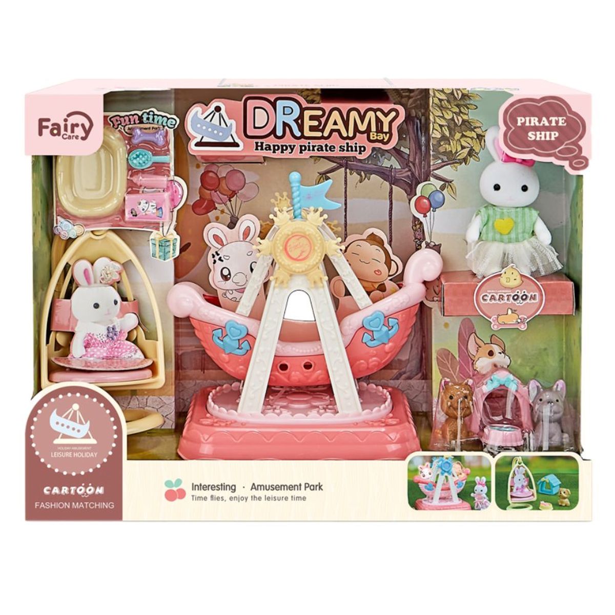 GENERICO - Set de Conejitos Ternurines Parque de Diversiones