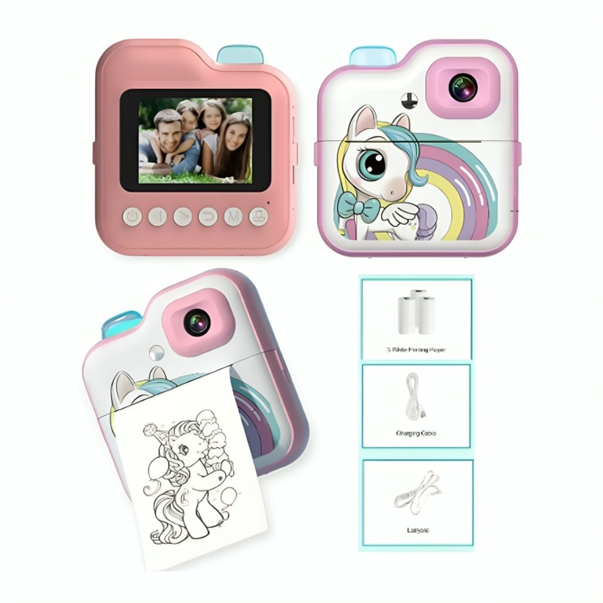 GENERICO - Cámara de Impresión Instantánea Digital Premium para Niñas