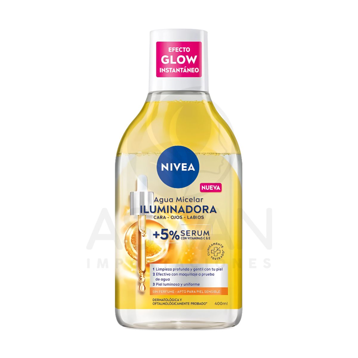 GENERICO - Agua Micelar Iluminadora con Vitamina C y E 400 ml  NIVEA