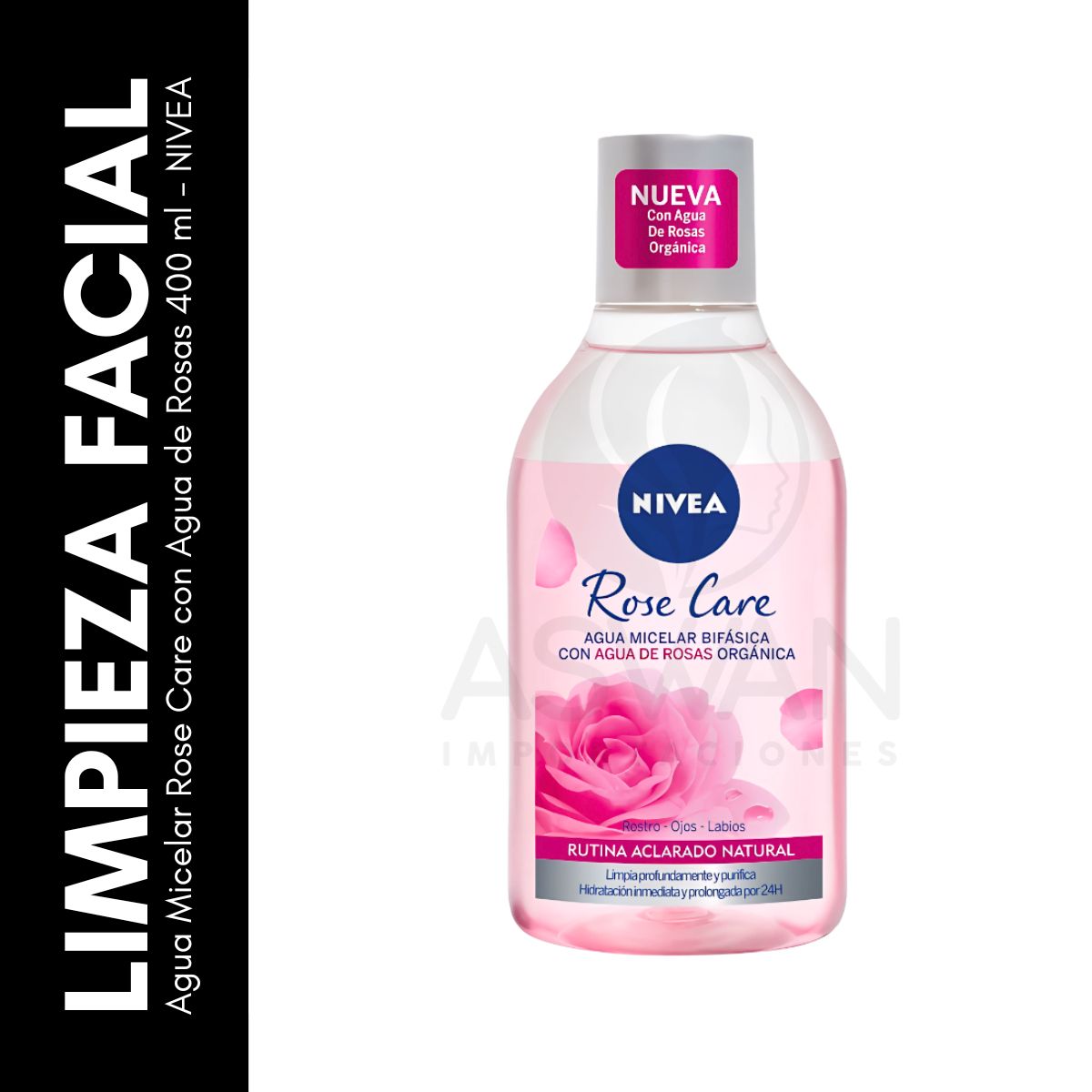 GENERICO - Agua Micelar Rose Care con Agua de Rosas 400 ml  NIVEA