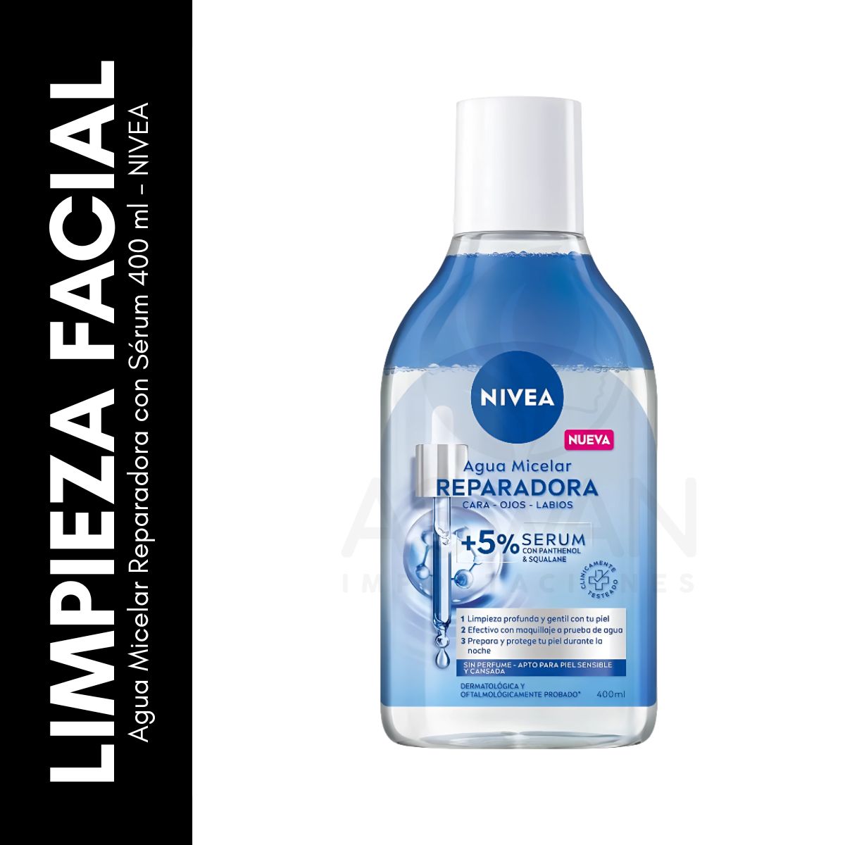 GENERICO - Agua Micelar Reparadora con Sérum 400 ml  NIVEA