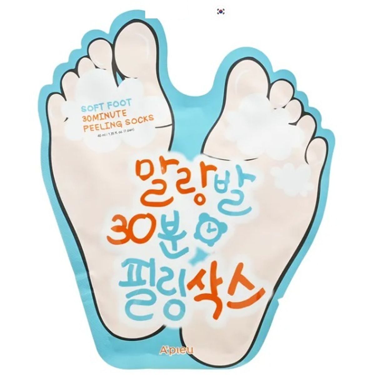 SKIN1004 - A'PIEU Mascarilla Exfoliante de Pies Soft Foot 30 Peeling Socks Apieu