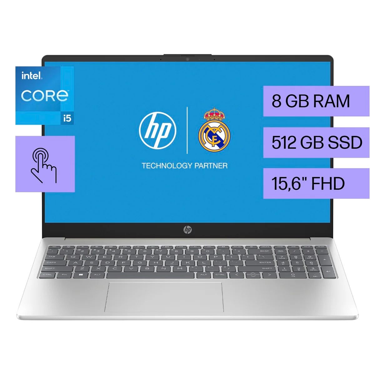 HP - Laptop HP 15-fd0152la Core i5-1334U 8GB 512GB SSD 156 FHD Tactil  FreeDOS B9TS2LA