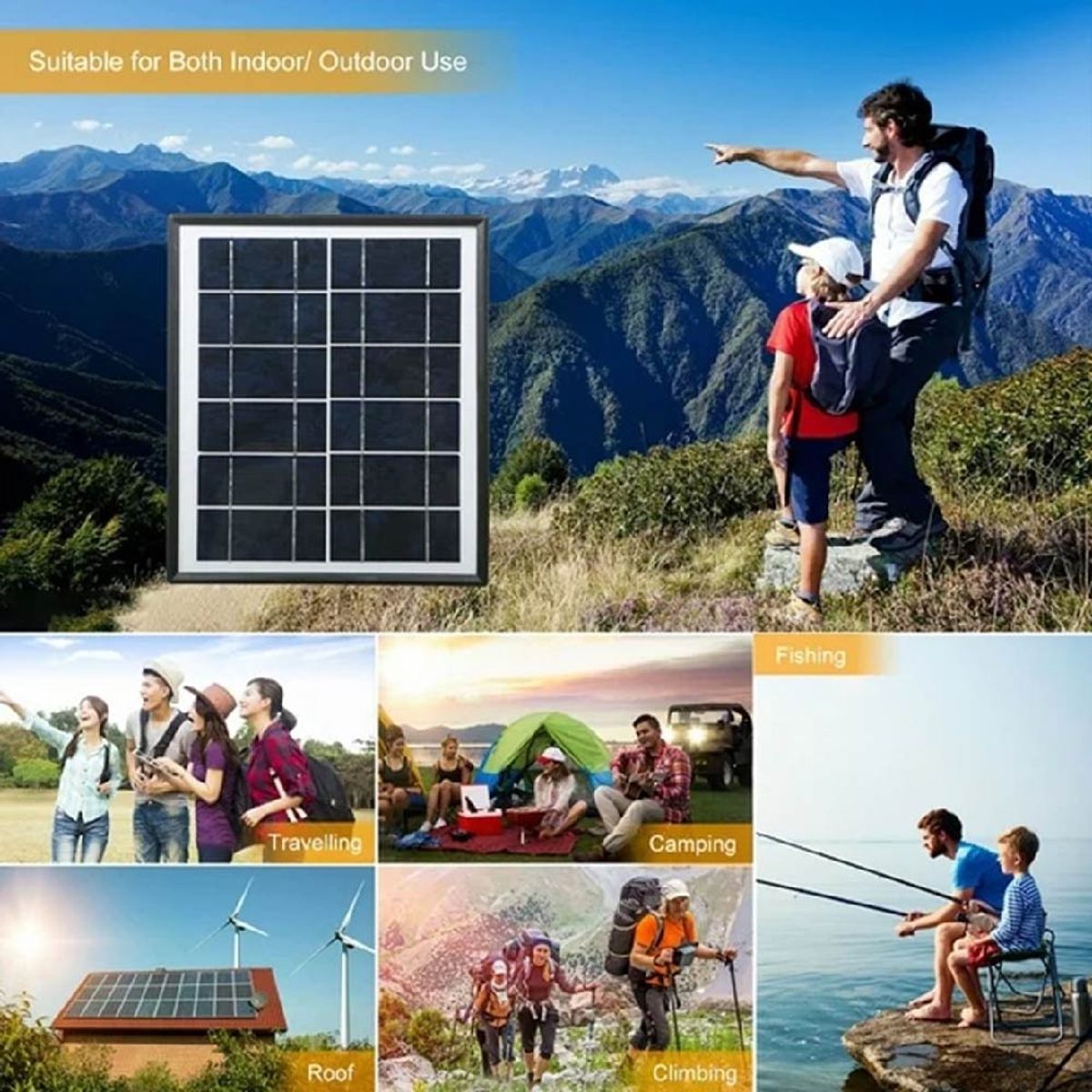 GENERICO - Panel solar  Multifunción 15W