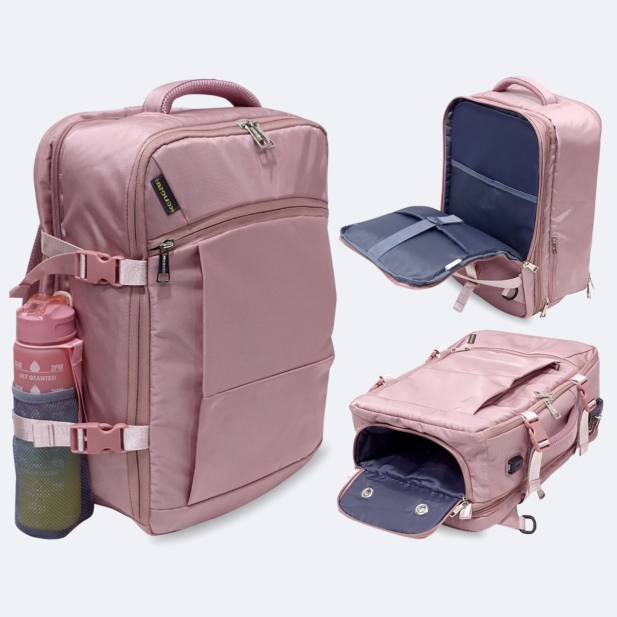 KENGAR - MOCHILA VIAJERA TRENDY KENGAR - MELÓN PASTEL