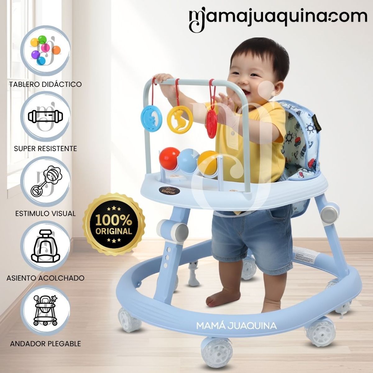 BABY - Andador Plegable «BING BOONG» Edición de Lujo Blue