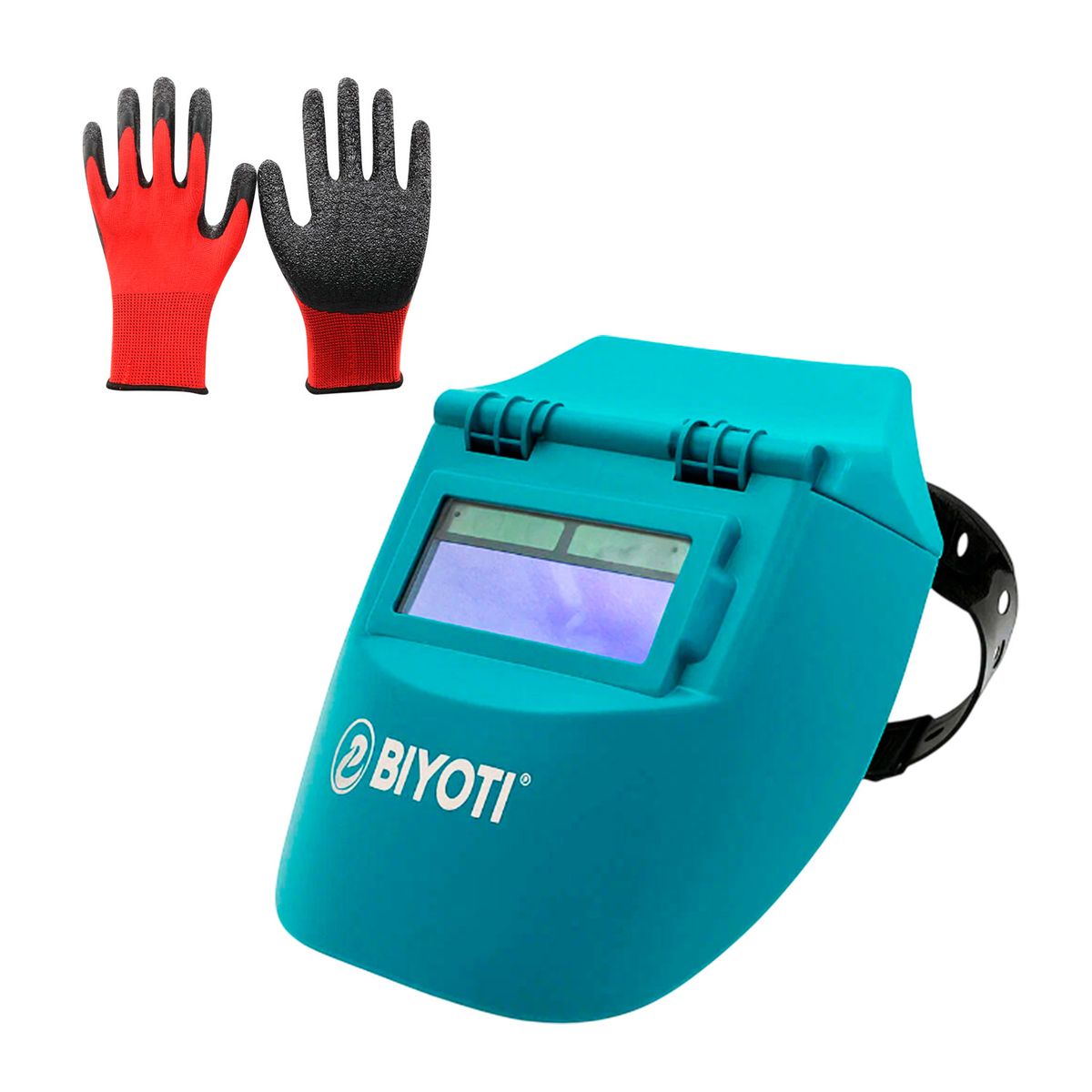 GENERICO - Careta De Soldar 12din - 11din + Guantes De Corte Protección