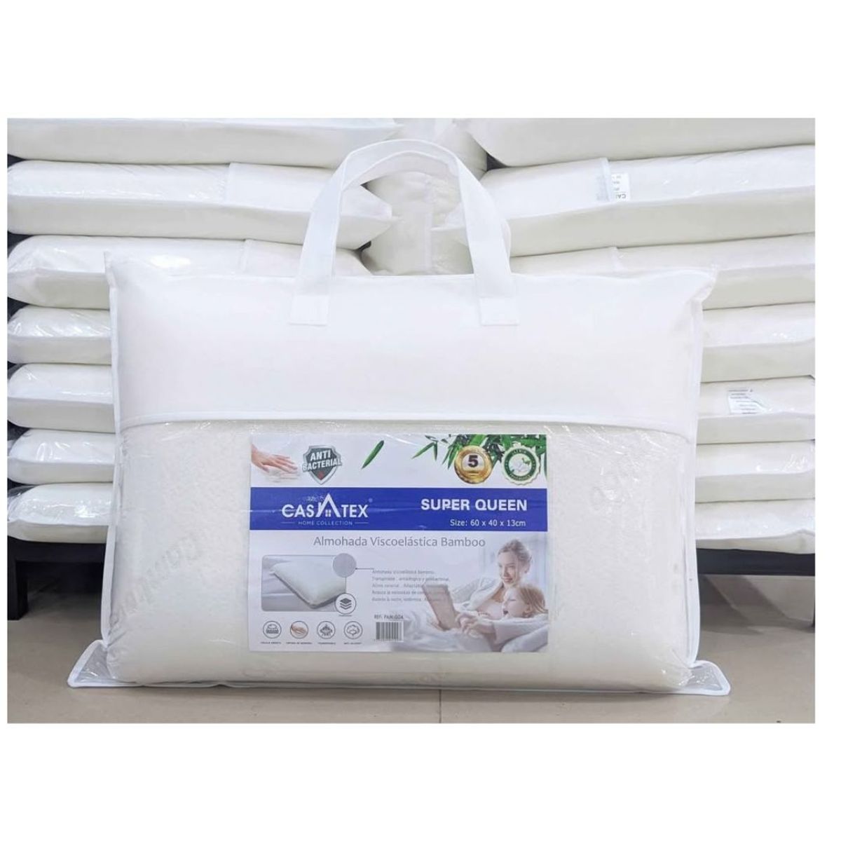 CASATEX - ALMOHADA VISCOELÁSTICA BAMBOO QUEEN SIZE  CASATEX