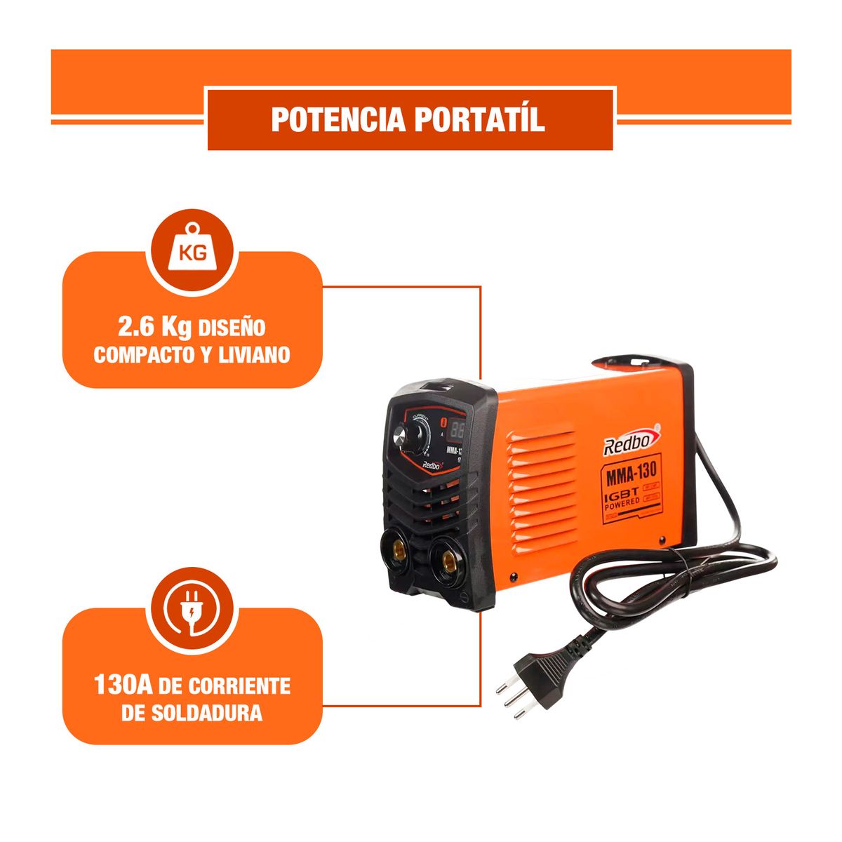 REDBO - Máquina De Soldar Inverter 220v Acce. + 1 Careta De Soldar