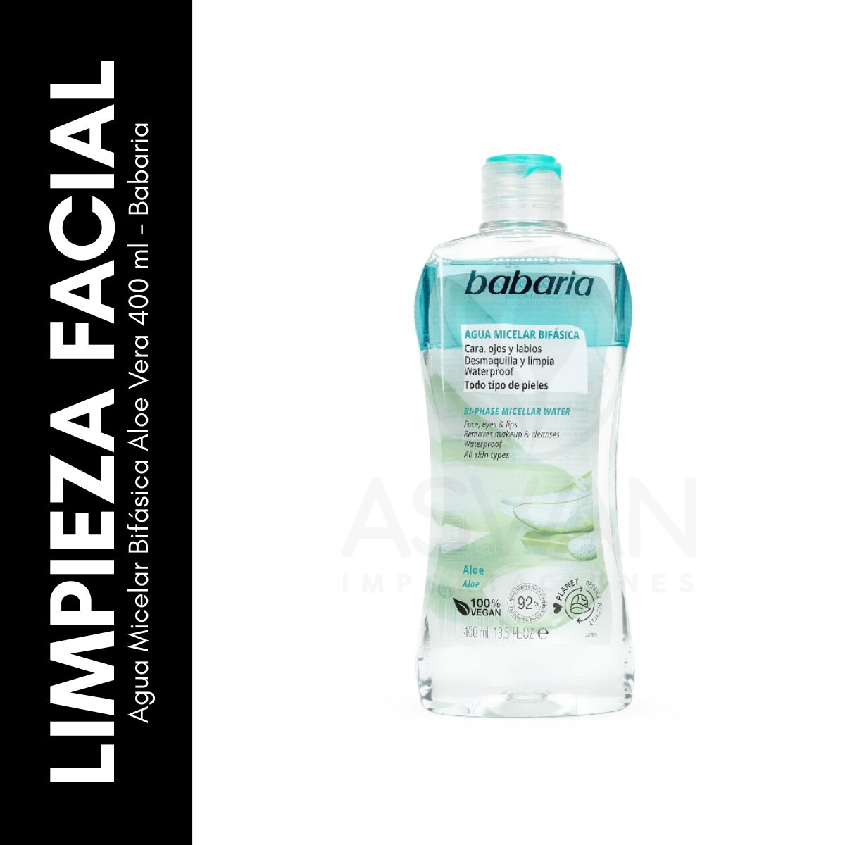 GENERICO - Agua Micelar Bifásica Aloe Vera 400 ml - Babaria