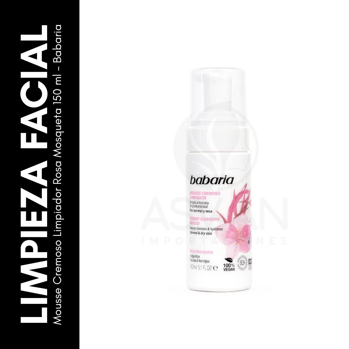 GENERICO - Mousse Cremoso Limpiador Rosa Mosqueta 150 ml - Babaria