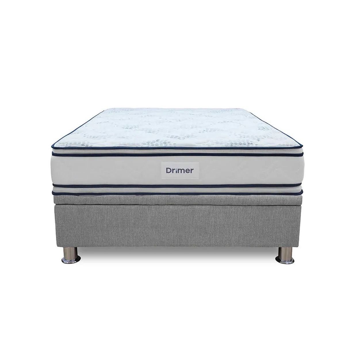 DRIMER - Cama Practibox Antistress Fiamma - 2 Plazas Gris Plata